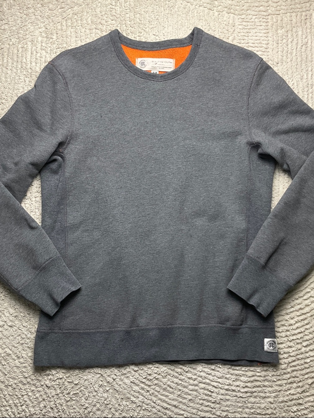 Reigning Champ Beauty & Youth Colab Crewneck Sweater Men’s Size Small